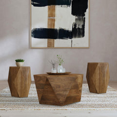 Best Furniture Outlet - Coaster - Zalika 3-piece Solid Wood Coffee and End Table Set Natural - 724188-S3