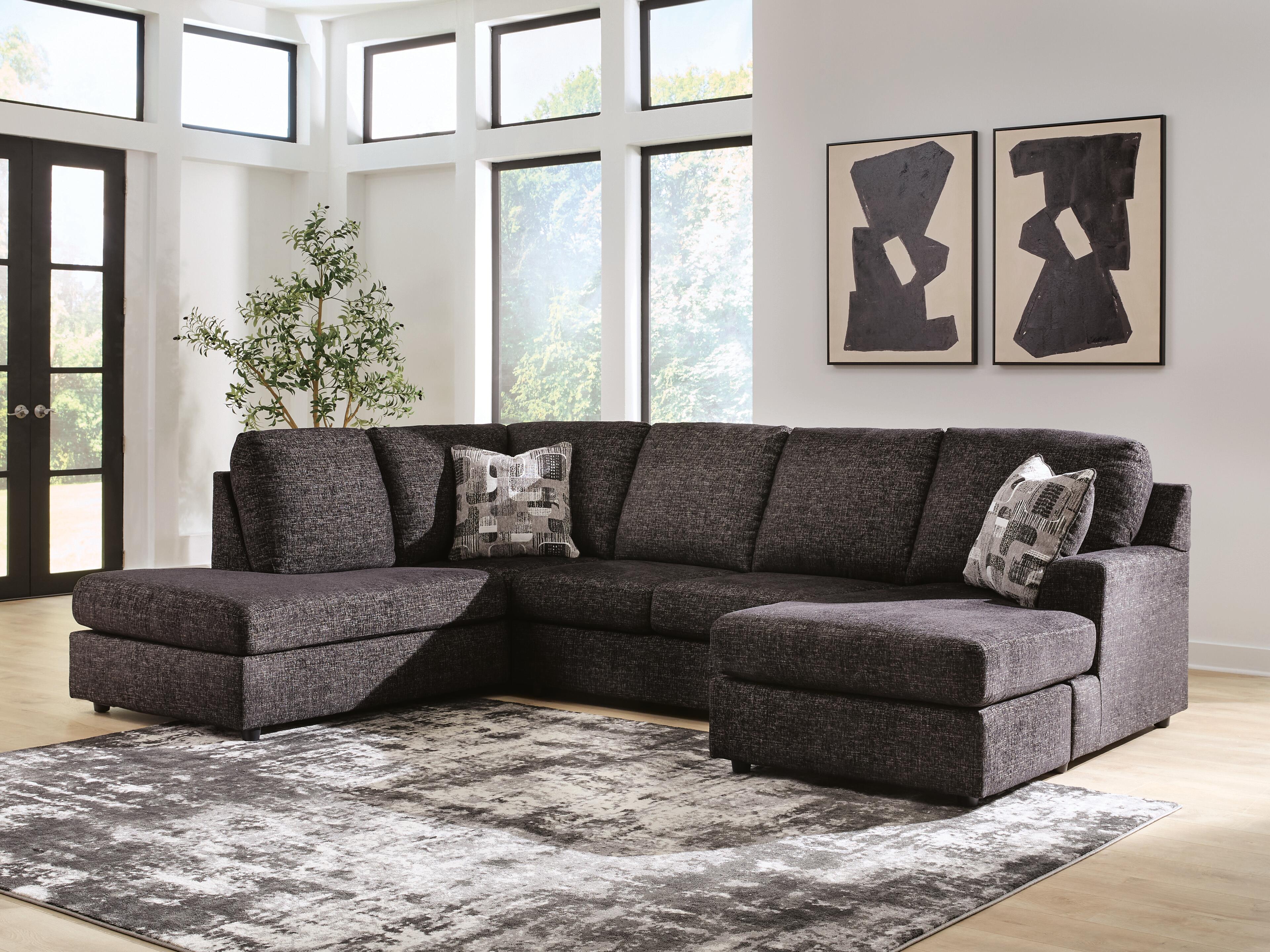 Best Furniture Outlet - Ashley Furniture - Lentiz Sectional - RAF 2-Piece Sectional with Chaise - PC73404S1