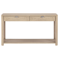 Marcelo Sofa Console Table with 2 Drawers and Shelf Light Elm