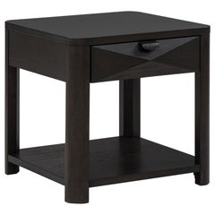 Best Furniture Outlet - Coaster - Marcelo Wood End Table with Drawer and Shelf Coffee - 736067