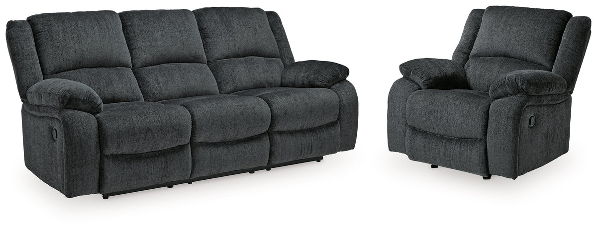 Best Furniture Outlet - Ashley Furniture - Draycoll Reclining Sofa and Recliner - Reclining Sofa and Recliner - 76504U3