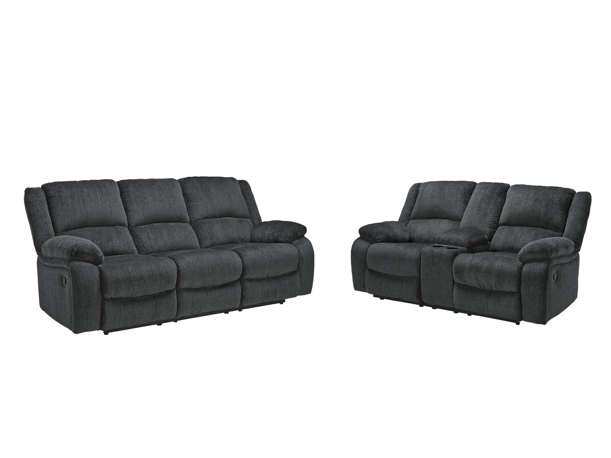 Best Furniture Outlet - Ashley Furniture - Draycoll Reclining Sofa and Loveseat - Reclining Sofa and Loveseat - 76504U1