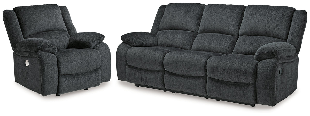 Best Furniture Outlet - Ashley Furniture - Draycoll Reclining Sofa and Power Recliner - Reclining Sofa and Power Recliner - 76504U9