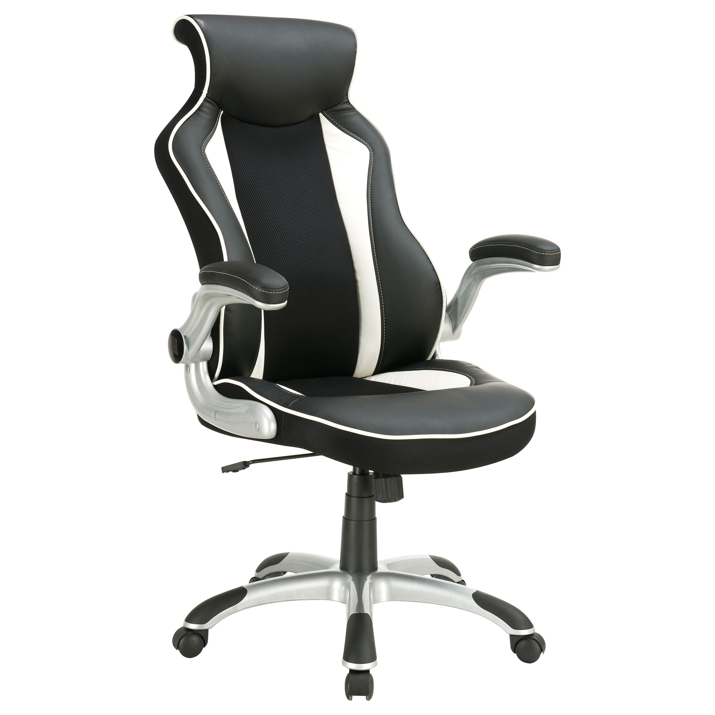 Best Furniture Outlet - Coaster - Dustin Upholstered Adjustable Home Office Desk Chair Black - 800048