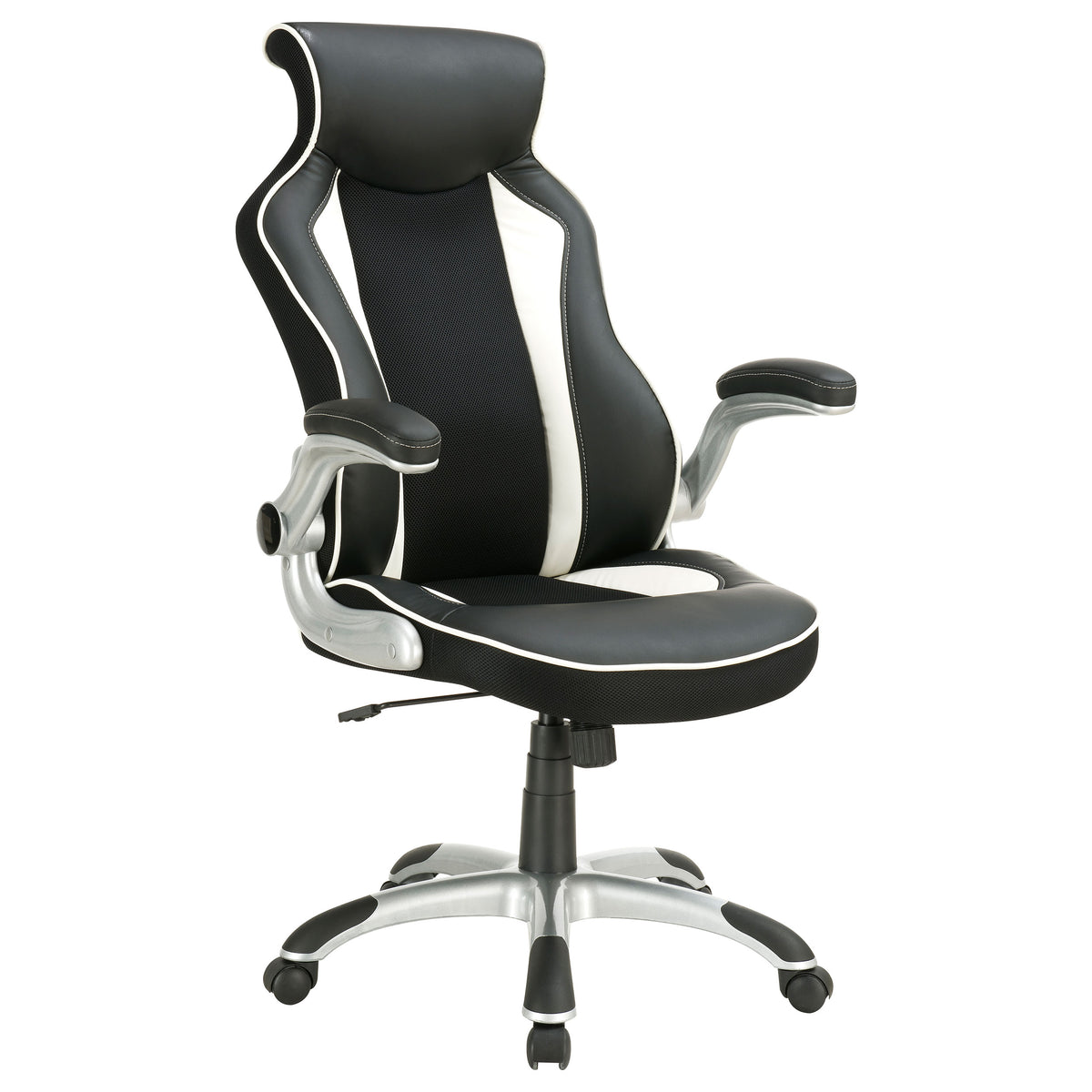 Best Furniture Outlet - Coaster - Dustin Upholstered Adjustable Home Office Desk Chair Black - 800048