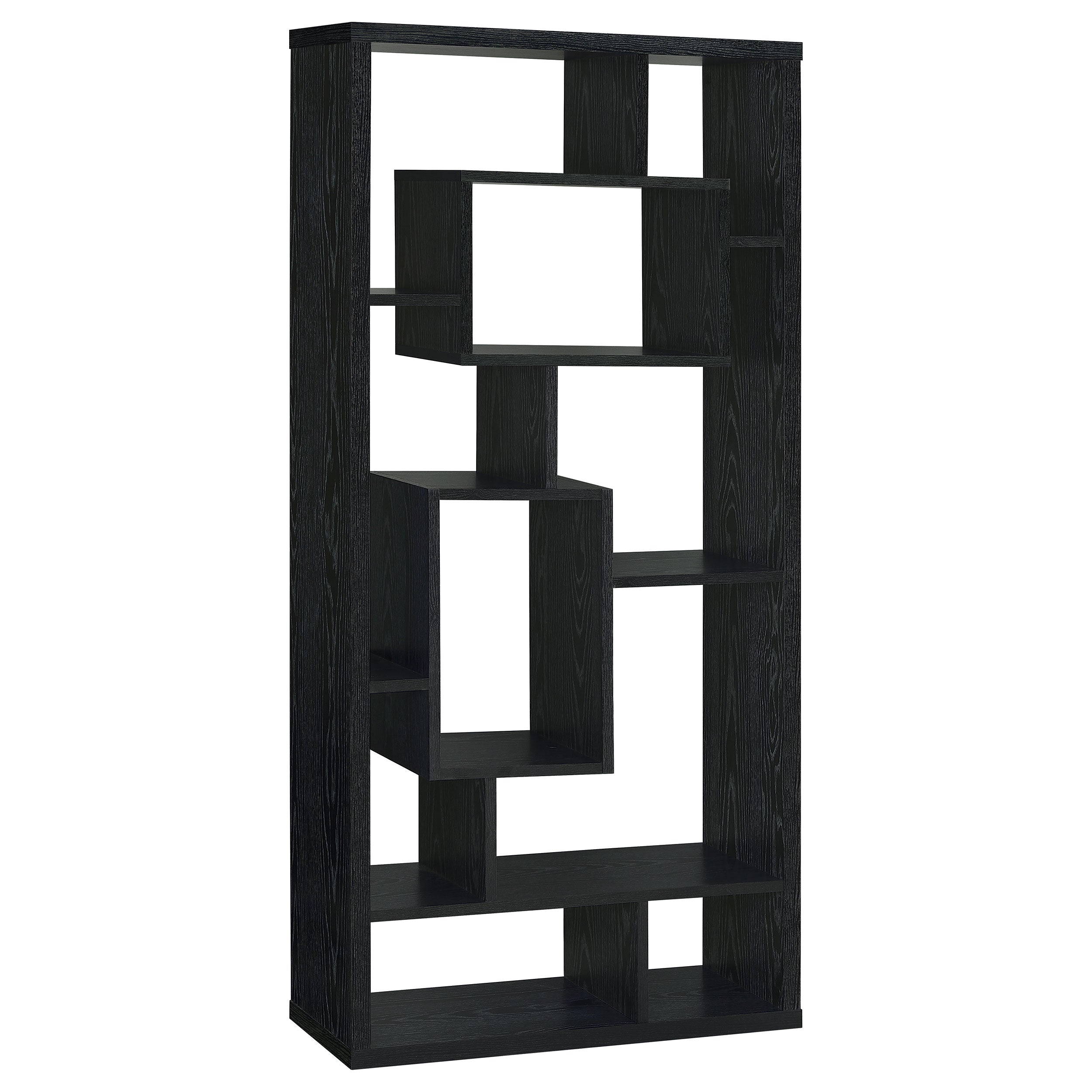 Best Furniture Outlet - Coaster - Linbrook 67-inch 8-shelf Bookshelf Black Oak - 800262