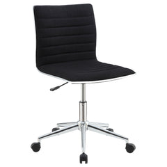 Best Furniture Outlet - Coaster - Chryses Upholstered Adjustable Home Office Desk Chair Black - 800725