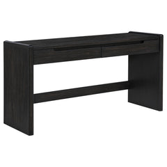 Best Furniture Outlet - Coaster - Leandro 2-drawer Home Office Writing Desk Burnished Black - 800790