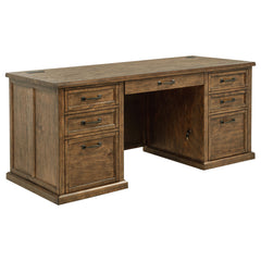 Best Furniture Outlet - Coaster - Altidore 68-inch 7-drawer Executive Home Office Desk Distressed Brown - 800795