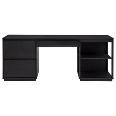Harkes 75-inch 3-drawer Computer Desk with Adjustable Shelf Coffee Bean