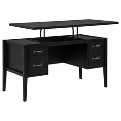 Best Furniture Outlet - Coaster - Graham 54-inch 4-drawer Double Pedestal Lift Top Computer Desk Black - 800866