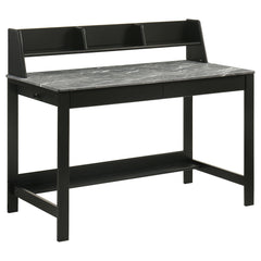 Best Furniture Outlet - Coaster - Besler 47-inch SmartTop Writing Desk with Shelf Grey Stone and Black - 801076