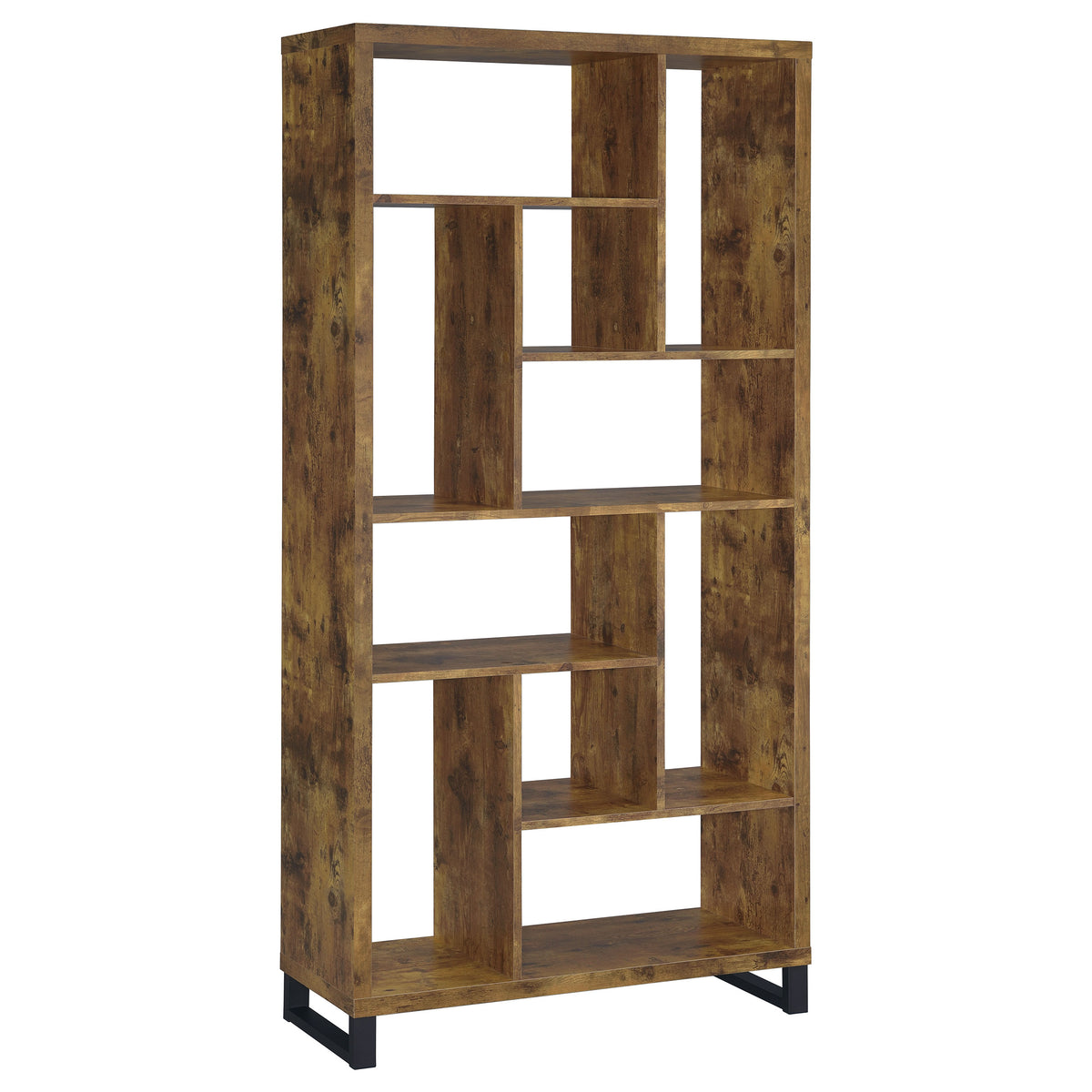 Best Furniture Outlet - Coaster - Delwin 71-inch 6-shelf Bookshelf Rustic Nutmeg - 801236