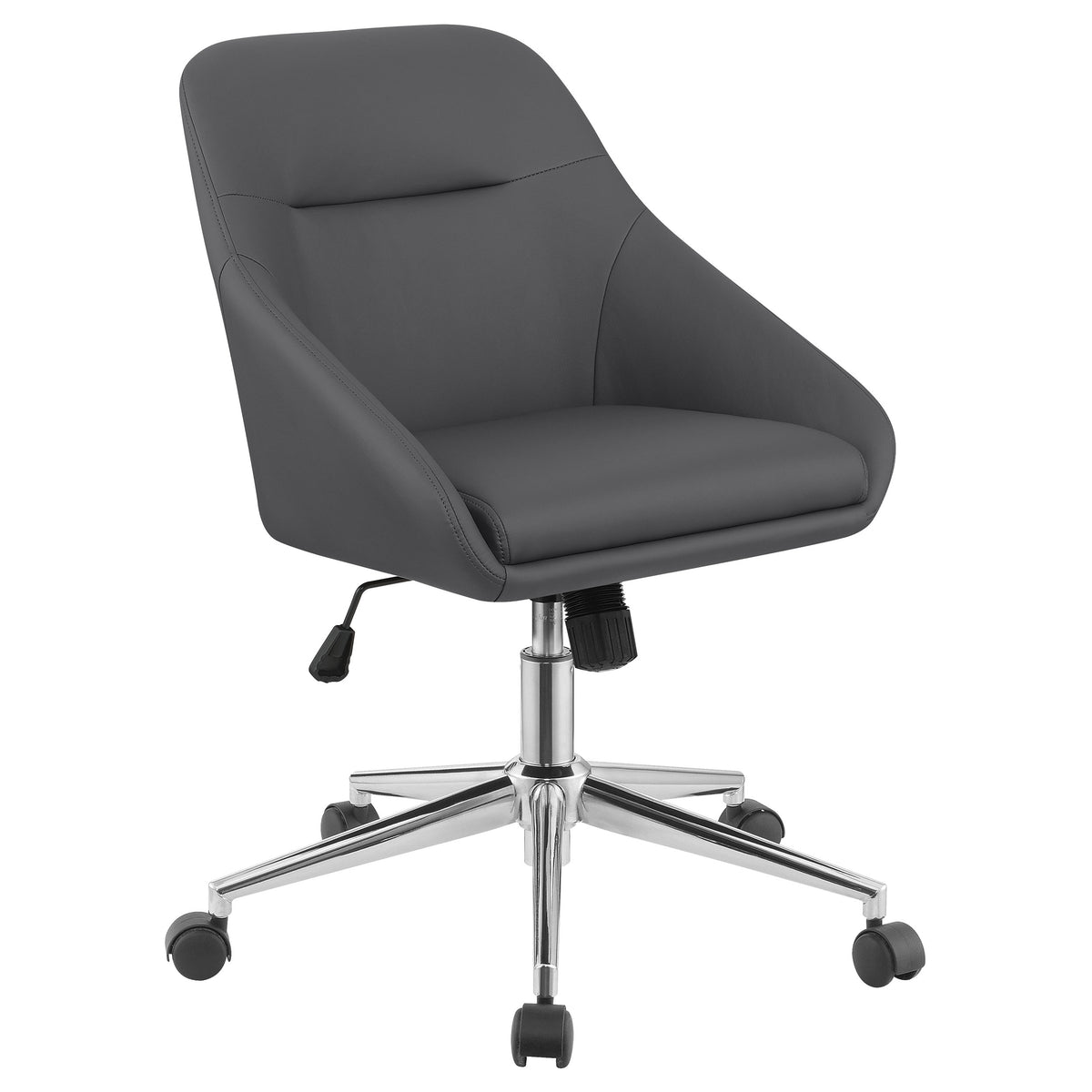 Best Furniture Outlet - Coaster - Jackman Upholstered Adjustable Home Office Desk Chair Grey - 801422