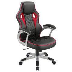 Best Furniture Outlet - Coaster - Lucas Upholstered Adjustable Home Office Desk Chair Black - 801497