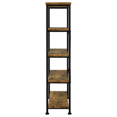 Analiese 63-inch 4-shelf Bookshelf Rustic Nutmeg