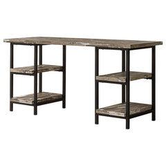Best Furniture Outlet - Coaster - Kemper 59-inch 4-shelf Writing Desk Weathered Brown - 801551