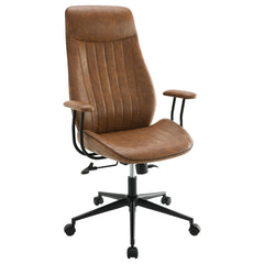 Best Furniture Outlet - Coaster - Ranger Upholstered Adjustable Home Office Desk Chair Brown - 801941