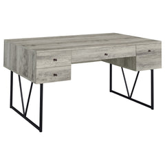 Best Furniture Outlet - Coaster - Analiese 63-inch 4-drawer Writing Desk Grey Driftwood - 801999
