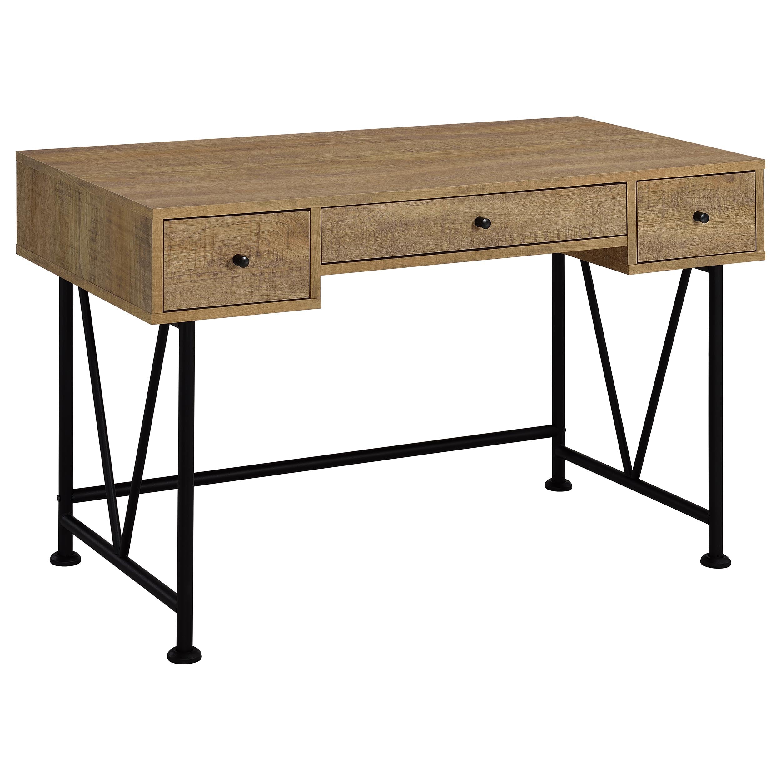 Best Furniture Outlet - Coaster - Analiese 47-inch 3-drawer Writing Desk Mango - 802001