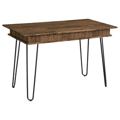 Best Furniture Outlet - Coaster - Sheeran 47-inch Writing Desk with Storage Rustic Amber - 802011