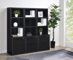 Best Furniture Outlet - Coaster - Westpark 3-piece Wall Unit Bookcase Set with USB Black - 802703-S3