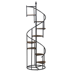 Best Furniture Outlet - Coaster - Roseglen 69-inch 8-shelf Staircase Bookshelf Rustic Brown - 805675