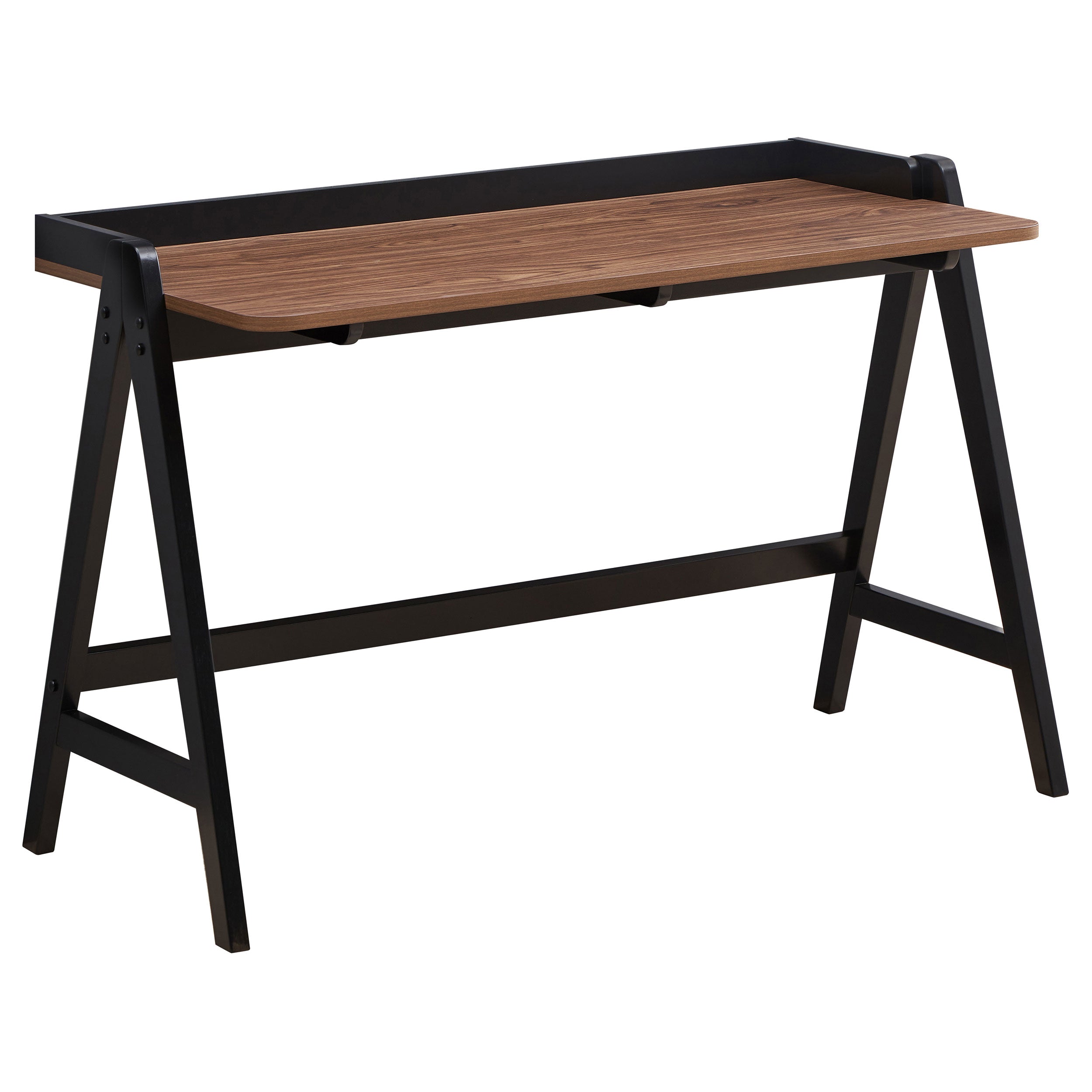 Best Furniture Outlet - Coaster - Raul 50-inch Writing Desk with USB Ports Walnut and Black - 805926