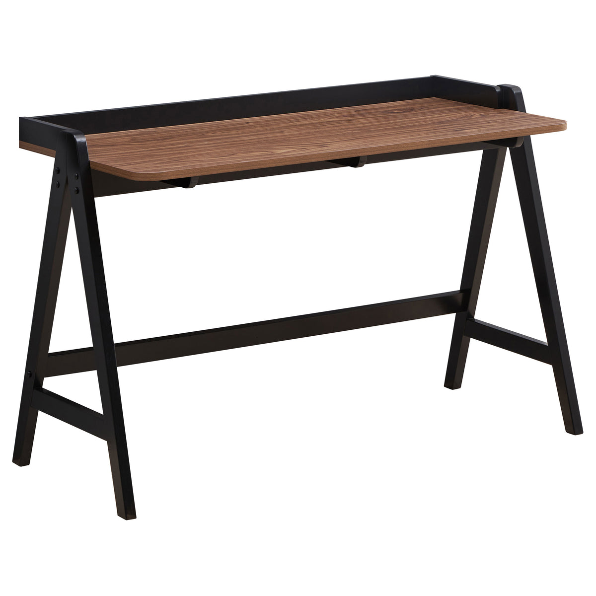 Best Furniture Outlet - Coaster - Raul 50-inch Writing Desk with USB Ports Walnut and Black - 805926