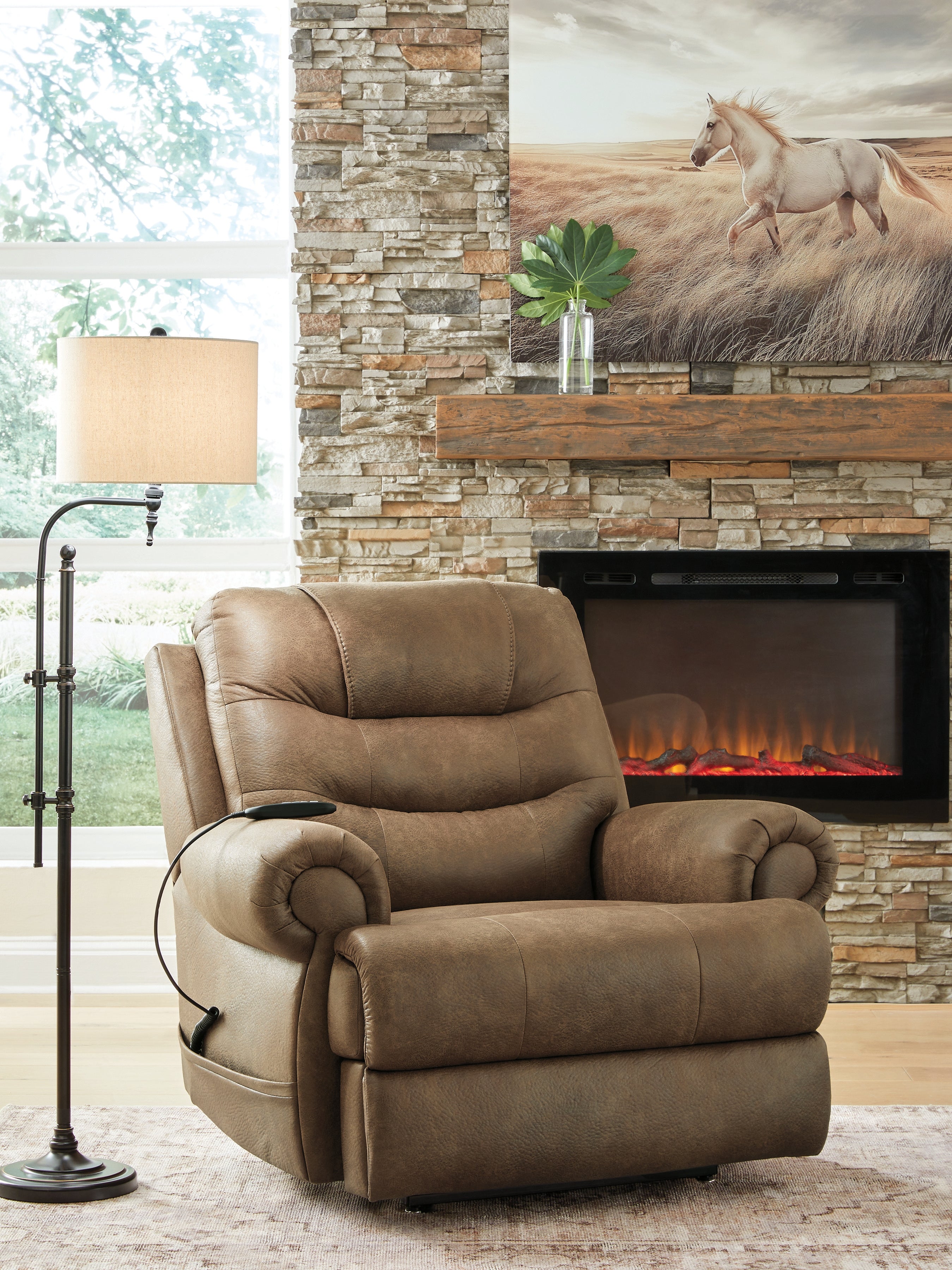 Best Furniture Outlet - Ashley Furniture - Revived and Restored Living Room - Power Lift Recliner - PC8240712