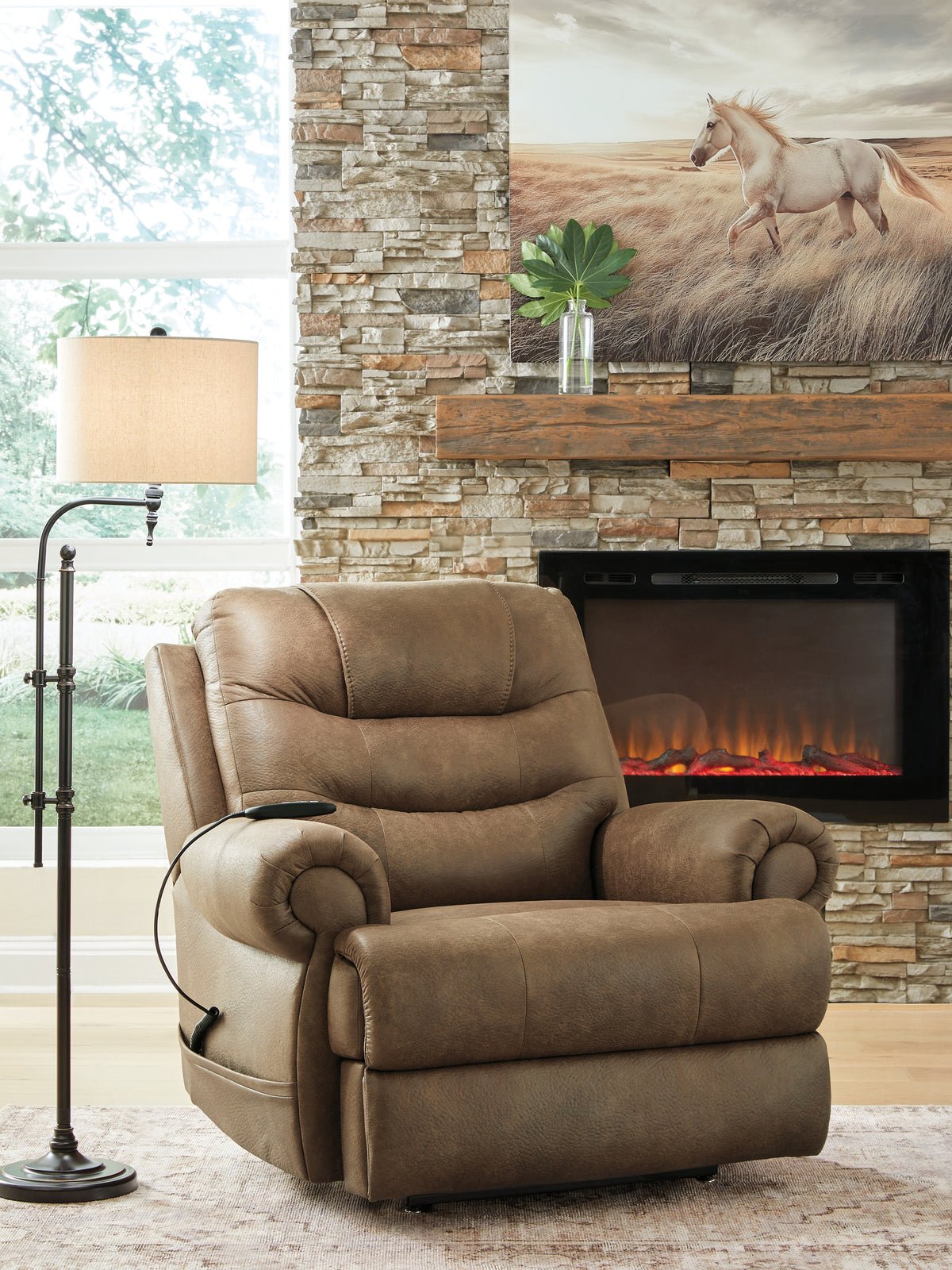 Best Furniture Outlet - Ashley Furniture - Revived and Restored Living Room - Power Lift Recliner - PC8240712