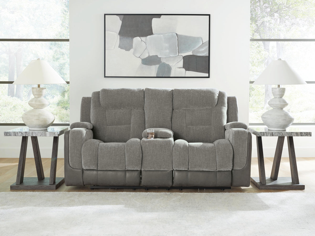 Best Furniture Outlet - Ashley Furniture - Mixed Motion Living Room - PWR REC Loveseat/CON/ADJ HDRST - PC8350518