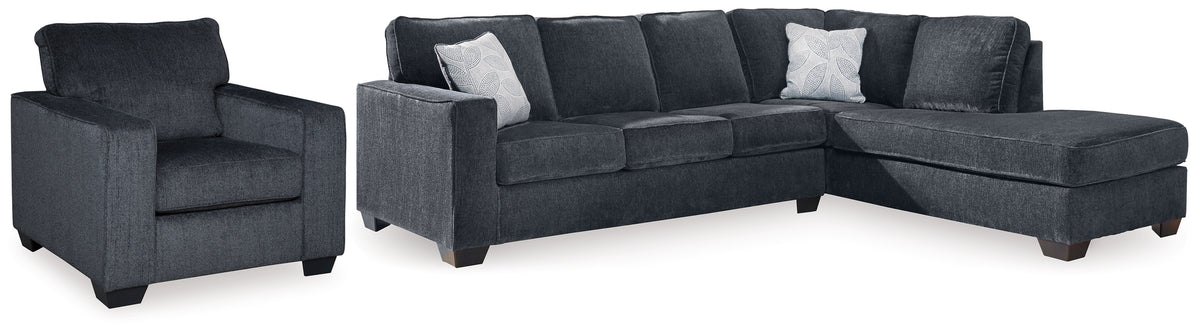 Best Furniture Outlet - Ashley Furniture - Altari 2-Piece Sectional and Chair - 2-Piece Sectional and Chair - 87213U16