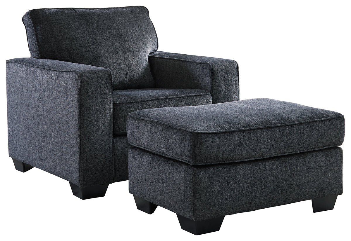 Best Furniture Outlet - Ashley Furniture - Altari Chair and Ottoman - Chair and Ottoman - 87213U2