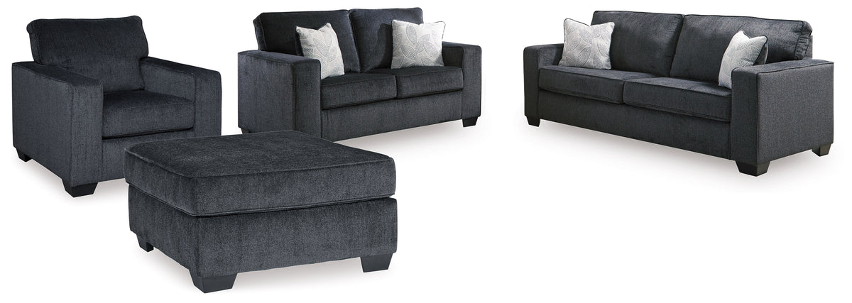 Best Furniture Outlet - Ashley Furniture - Altari Queen Sofa Sleeper, Loveseat, Chair and Oversized Ottoman - Queen Sofa Sleeper, Loveseat, Chair and Oversized Ottoman - 87213U12
