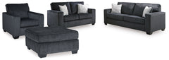 Best Furniture Outlet - Ashley Furniture - Altari Queen Sofa Sleeper, Loveseat, Chair and Oversized Ottoman - Queen Sofa Sleeper, Loveseat, Chair and Oversized Ottoman - 87213U12