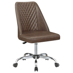 Best Furniture Outlet - Coaster - Althea Upholstered Adjustable Home Office Desk Chair Brown - 881197