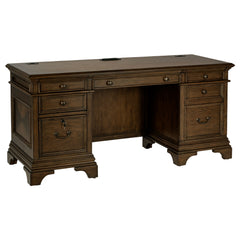 Best Furniture Outlet - Coaster - Hartshill 66-inch 5-drawer Credenza Office Desk Burnish Oak - 881282