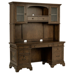 Best Furniture Outlet - Coaster - Hartshill 66-inch 5-drawer Credenza with Hutch Burnished Oak - 881283