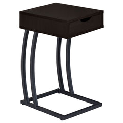 Best Furniture Outlet - Coaster - Troy 1-drawer C-Shaped Side Table Power Outlet Cappuccino - 900578