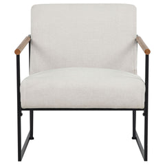 Monsen Fabric Upholstered Metal Frame Accent Chair Ivory