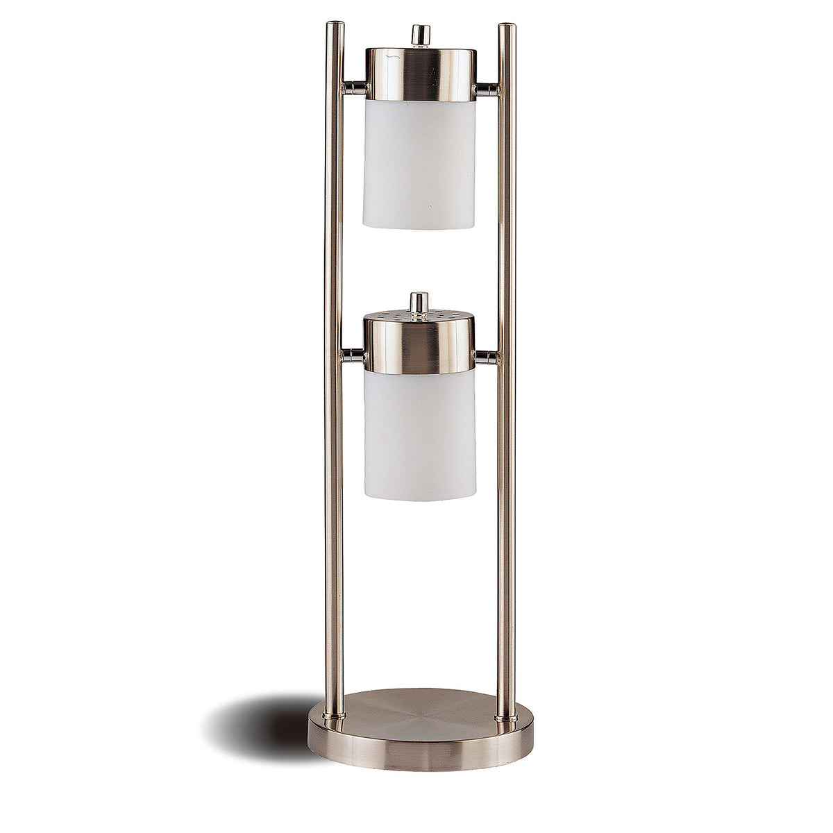 Best Furniture Outlet - Coaster - Munson 25-inch 2 Swivel Lights Bedside Table Lamp Silver - 900732