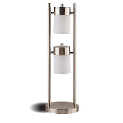 Best Furniture Outlet - Coaster - Munson 25-inch 2 Swivel Lights Bedside Table Lamp Silver - 900732