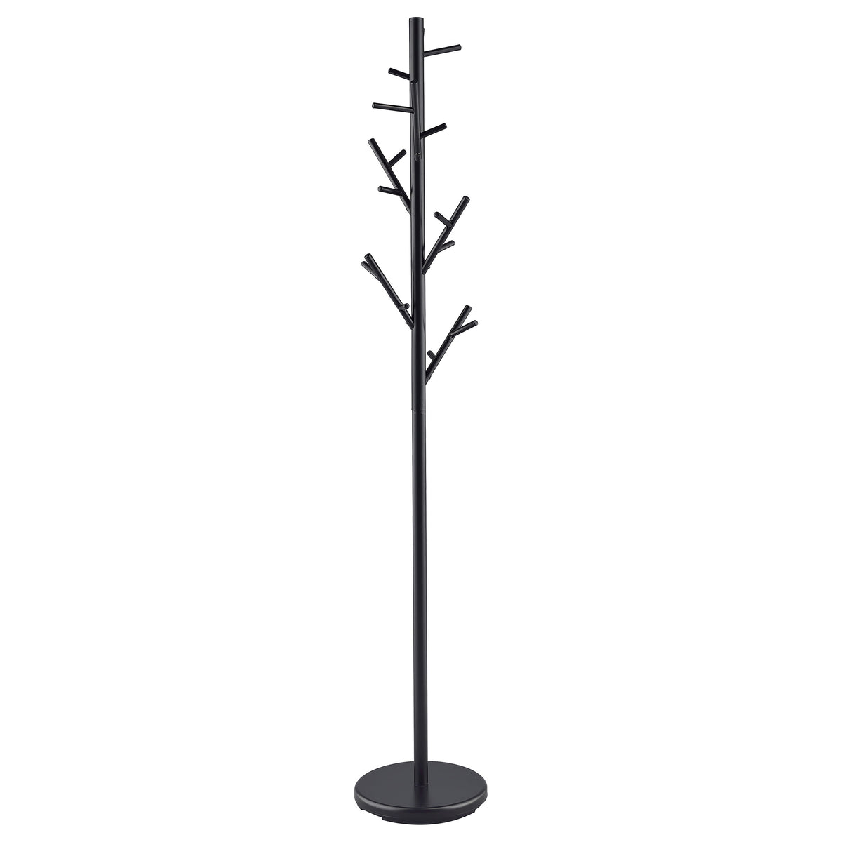 Best Furniture Outlet - Coaster - Clover 18 Hook Freestanding Metal Coat Rack Hat Hanger Black - 900897