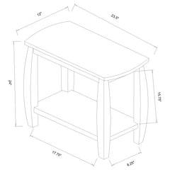 Dixon 1-shelf Rectangular Wood Side Table Cappuccino