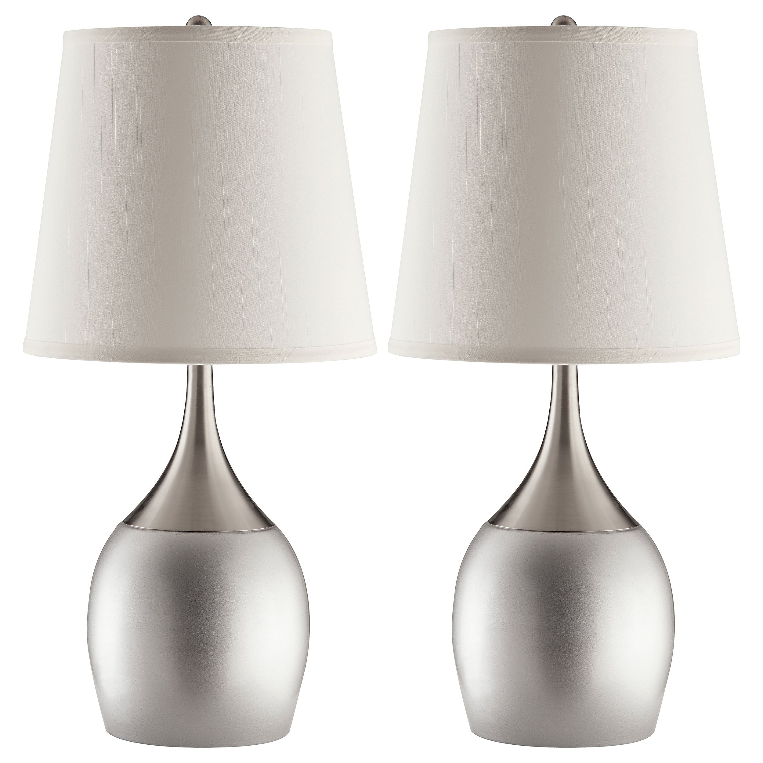 Best Furniture Outlet - Coaster - Tenya 24-inch Empire Shade Urn Table Lamp Silver (Set of 2) - 901471