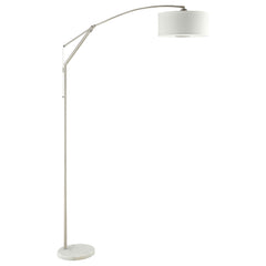 Best Furniture Outlet - Coaster - Moniz 81-inch Drum Shade Arc Adjustable Floor Lamp Chrome - 901490