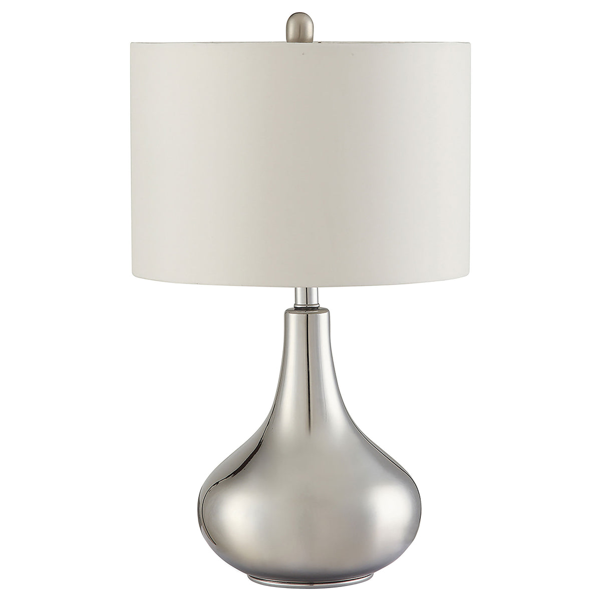 Best Furniture Outlet - Coaster - Junko 24-inch Drum Shade Urn Bedside Table Lamp Chrome - 901525