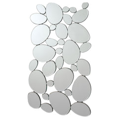 Best Furniture Outlet - Coaster - Topher 29 x 51 Inch Pebble Themed Wall Mirror Silver - 901791