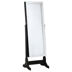 Best Furniture Outlet - Coaster - Cortez Cheval Mirror with Jewelry Storage Black - 901828